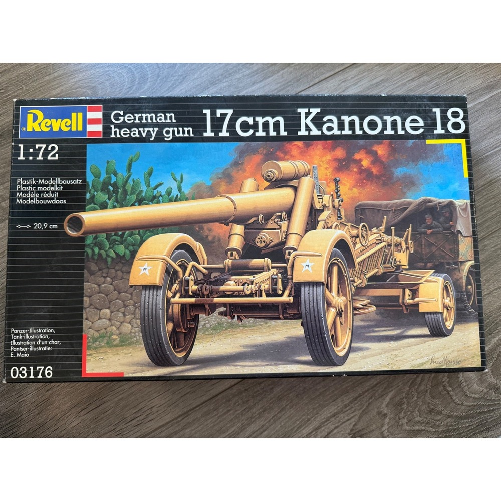 Revell German Heavy Gun 17cm Kanone 18‎ 1:72 Scale Plastic Model Kit Sealed